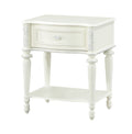 Dorothy Nightstand W 1 Drawer, Ivory Finish Bd02267 Ivory Wood