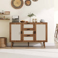 2 Door 3 Drawer Cabinet, Accent Storage Cabinet, Suitable For Living Room, Bedroom, Dining Room, Study Walnut Mdf