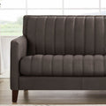 Ennis Leather Sofa Chocolate Down Filling Genuine Leather 3 Seat