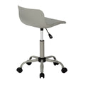 Office Chair, Adjustable Height, Swivel, Ergonomic, Computer Desk, Work, Juvenile, Grey Leather Look, Grey Metal, Contemporary, Modern Grey Foam Metal