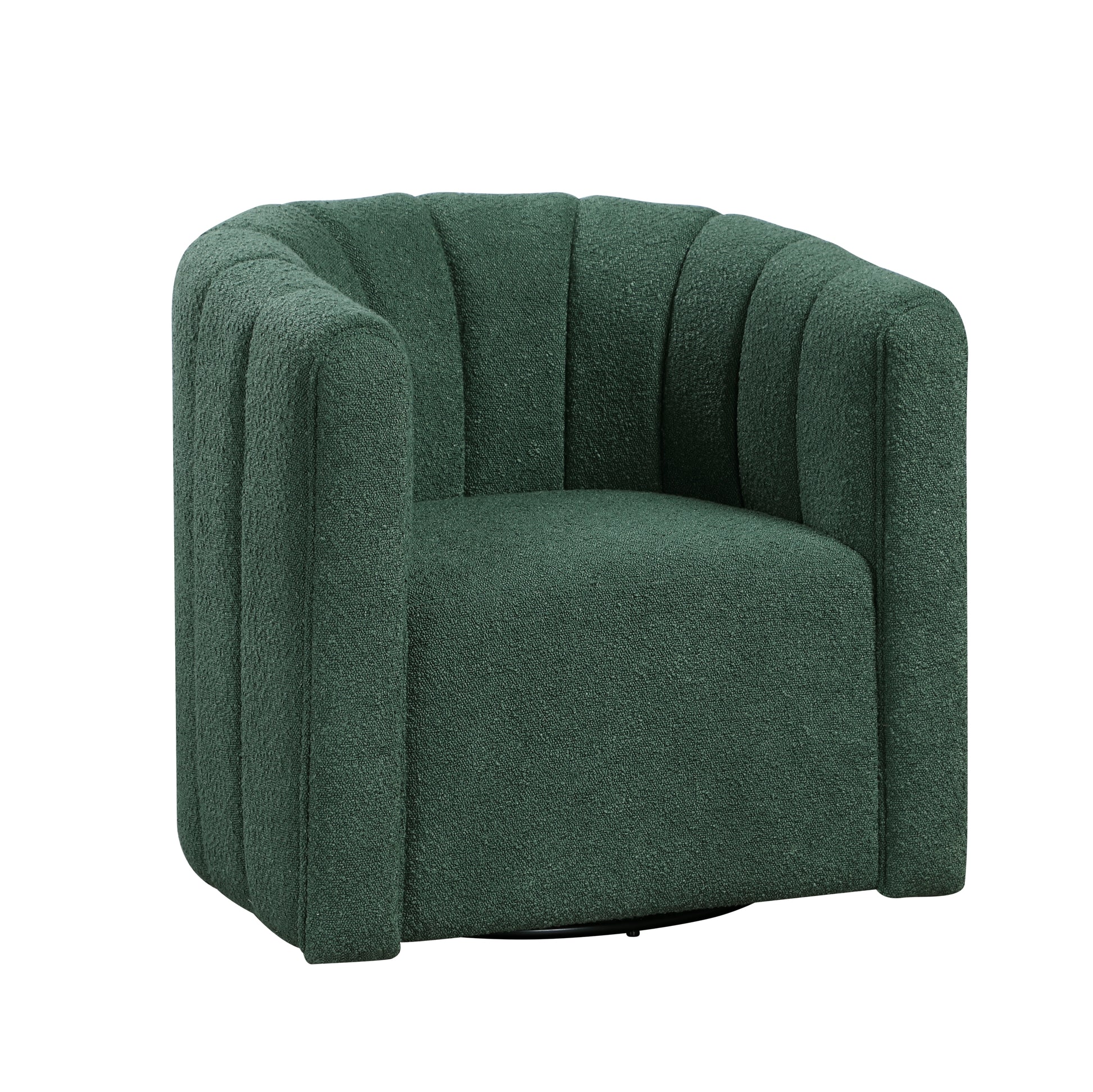 Modern Contemporary Swivel Chair With Ottoman Green Boucle Fabric Upholstery Solid Wood Living Room Furniture Green Primary Living Space Contemporary,Modern Plywood,Solid Wood