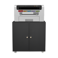 Home Office Printer Stand With Wheels, Printer Tables With File Door Mobile Lateral Filing Cabinet With Open Storage Shelf For Letter Legal A4 Size Files Mobile File Cabinets 1 2 Shelves Powder