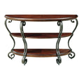 Traditional Style Brown Cherry 1Pc Sofa Table Open Bottom Shelf Ornate Design Living Room Furniture Brown Multi Primary Living Space Classic,Contemporary,Ornate Traditional,Traditional Open Storage Coffee & End Tables Solid Wood