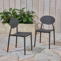Westlake Injection Molding Pp Chair Set Of 2 Black Polypropylene