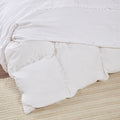 4 Piece 2 In 1 Duvet Set Queen White Cotton