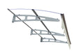 Da7934W Series Door Window Awning Canopy Made Of 0.137Inch Thick Crystal Solid Polycarbonate Sheet And Aluminum Alloy With Valance In Size Of 79