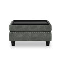 Sectional 3 Seaters Sofa ,Double Sided Multi Functional Footstool, Storage Matnon Slip Leg, Two Pillows, Velvet, Light Grey Light Grey Velvet 3 Seat