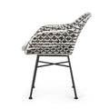 Herbert Chair Black Pe Rattan Iron Waterproof Fabric