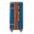 Hardshell Luggage Sets 3 Piece Double Spinner 8 Wheels Suitcase With Tsa Lock Lightweight 20''24''28'' Blue Abs