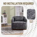 Coolmore Swivel Barrel Chair, Comfy Round Accent Sofa Chair For Living Room, 360 Degree Swivel Barrel Club Chair, Leisure Arm Chair For Nursery, Hotel, Bedroom, Office, Lounge Gray Gray Primary Living Space Foam Chenille