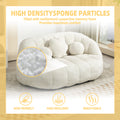 Coolmore Bean Bag Sofa Lazy Sofa Durable Comfort Lounger High Back Bean Bag Chair Couch For Adults And Kids, Indoor & Outdoor, Accent Floor Soft Lounge Chair White Chenille White Primary Living