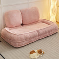 Human Dog Bed ,Lazy Sofa Couch ,5 Adjustable Position,Sit,Sleep,Fold,Suit To Put In Bedroom, Living Room ,Space Saving Design ,Pink Pink Polyester Metal Primary Living Space Medium Soft Cushion Back Modern Foam Polyester