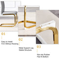 Table And Chair Set.Modern Rectangular Dining Table With Black Textured Stickers Glass Tabletop And Gold Plated Metal Legs.Paried With 6 Comfortable Chairs With Pu Seats And Golden Metal Legs. Gold,Light Gray Seats 6 Glass Metal