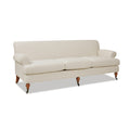 Alana Lawson Three Cushion Tightback Sofa, Light Beige Linen Beige Foam Linen 3 Seat