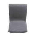 Dining Chair Set Of 2 Dark Grey Fabric