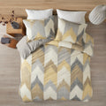 3 Piece Duvet Cover Mini Set Queen Multicolor Cotton