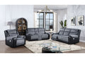 Alicia Grey Black Recliner Gray Fabric