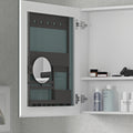 60'' W X 26'' H Surface Frameless Mirror Medicine Cabinet, Beveled Mirror Edges Bathroom Medicine Cabinet White Engineered Wood