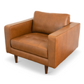 Catherine Leather Lounge Chair Tan Leather Brown,Tan Brown Genuine Leather Wood Walnut Foam Genuine Leather,Solid Wood