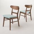 Dining Chair Set Of 2 Mint Fabric