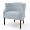 Club Chair Light Blue Fabric