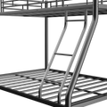 Metal Twin Over Full Bunk Bed Heavy Duty Sturdy Metal Noise Reduced Safety Guardrail Cpc Certified No Box Spring Needed Twin Black Metal Metal