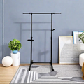 Short Clothing Racks For Hanging Clothes With Bottom Shelves And Wheels Heavy Duty Rolling Clothes Rack Kids Clothing Rack For Adult Coat, Closet, Wardrobe Black Black Metal