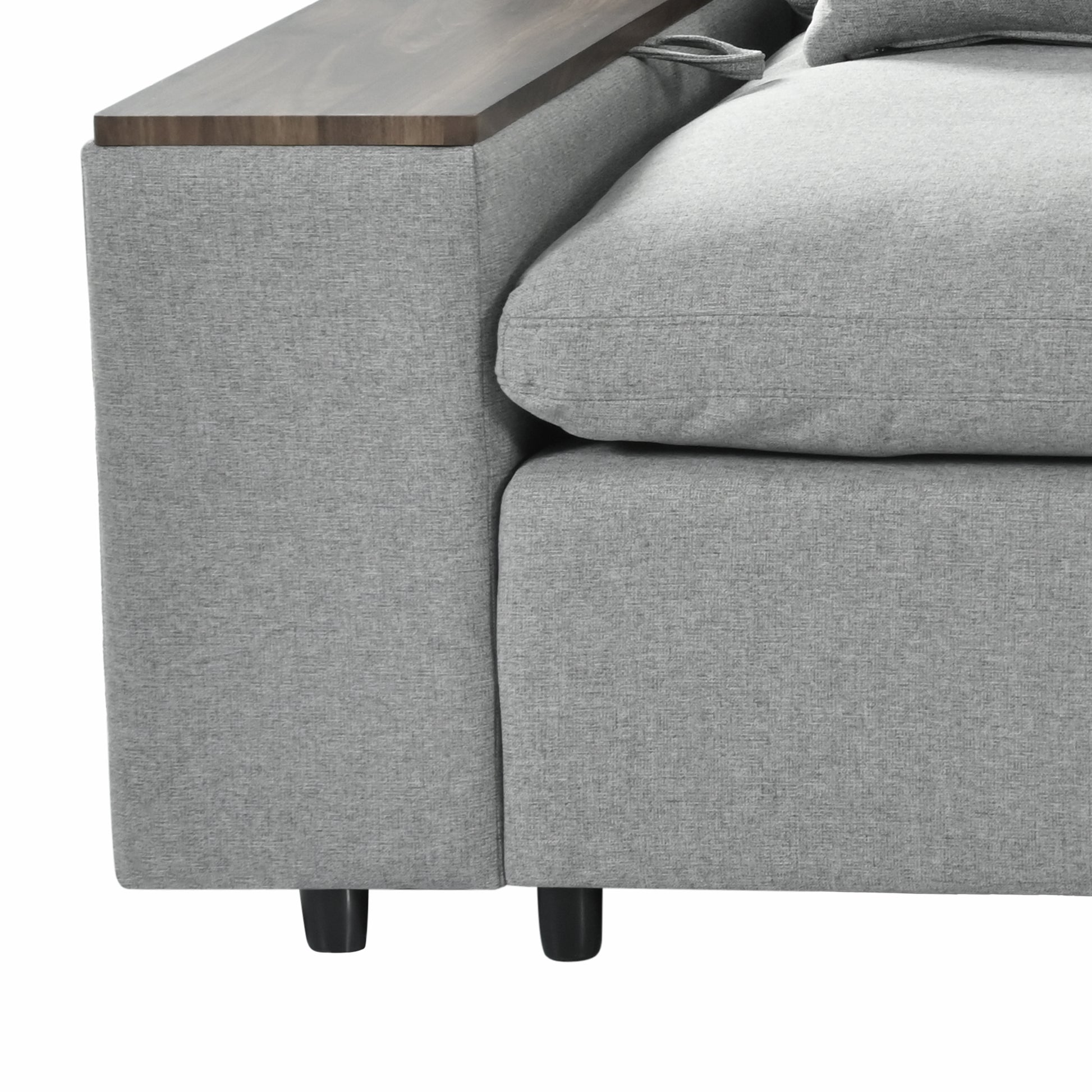 L Shaped Modular Sectional Sofa With Removable Back Cushions,3 Pillows And 2 Storage Spaces,Suitable For Living Rooms,Offices And Apartments Gray Polyester 3 Seat