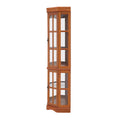 Corner Curio Cabinet With 5 Shelves And Lighting System, Oak E26 Light Bulb Not Included Oak Mdf