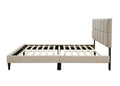 Twin Sized Squares Bed In A Box W Usb Light Gray Upholstered