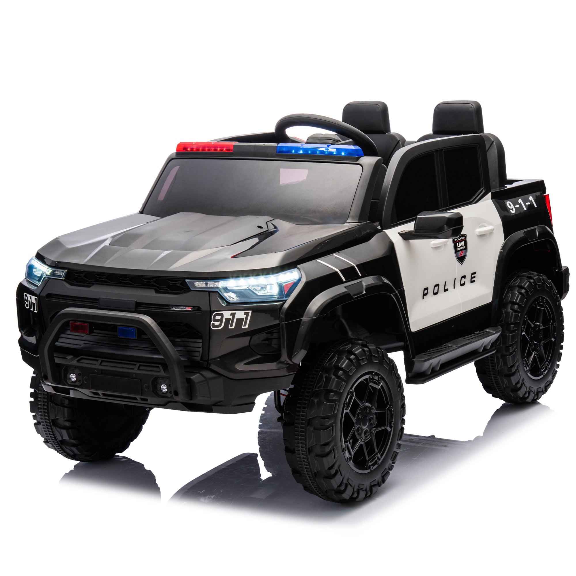 24V Two Seater Kids Ride On Electric Pickup,Kids Ride On Toy W Parents Remote Control,4Wd 800W Motors,Two Safety Belts,High Gate Safety Design,Top Warning Light, Speed 2.49 3.73Mph For Kids Aged 3 . Black 50 99 Lbs Polypropylene