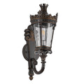 Vintage Outdoor Wall Lantern, Waterproof Exterior Wall Sconce With Crown Top And Clear Glass, Decorative Outdoor Lighting Fixture For Patio, Garden, Or Entryway One Piece&No Bulb Coffee,Golden