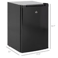 Homcom Upright Freezer, 3.0 Cubic Feet Compact Mini Freezer With Reversible Single Door And Adjustable Thermostat, Small Freezer For Home, Dorm, Apartment, Home Office, Black Black Steel