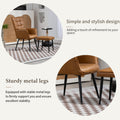 Pu Leather Accent Chair, Upholstered High Backrest Arm Chair With Solid Metal Legs, Tufted Button Design Reading Chair, Sofa Chair For Bedroom, Living Room, Office, Brown Brown Bedroom Casual Foam Pu Leather