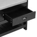 Hall Tree With 6 Hooks And Hinged Lid, Coat Hanger, Entryway Bench, Storage Bench, 3 In 1 Design, 69Inch, For Entrance, Hallway Black Mdf