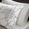 Printed Cotton Sateen Comforter Set Grey Peach King King Grey Peach Polyester
