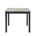 5Pc Counter Height Dining Set Square White Faux Marble Table Blue Velvet Upholstered Tufted Nail Head Chairs Wooden Leg Dining Room Furniture Black Wood Faux Marble Black,Blue,White Seats 4 Wood