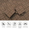 Wood Plastic Composite Deck Tiles Set Of 20Pcs, Composite Decking Resist Rust, Water, Weather, Indoor&Outdoor, Diy Interlocking Decking Tiles, Floor Tile,Durable, 12X12In Light Coffee Light Coffee Modern Plastic Wood Plastic