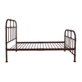 Sandy Grey Open Frame Twin Platform Bed Box Spring Not Required Twin Grey Metal Bedroom Industrial,Vintage Metal