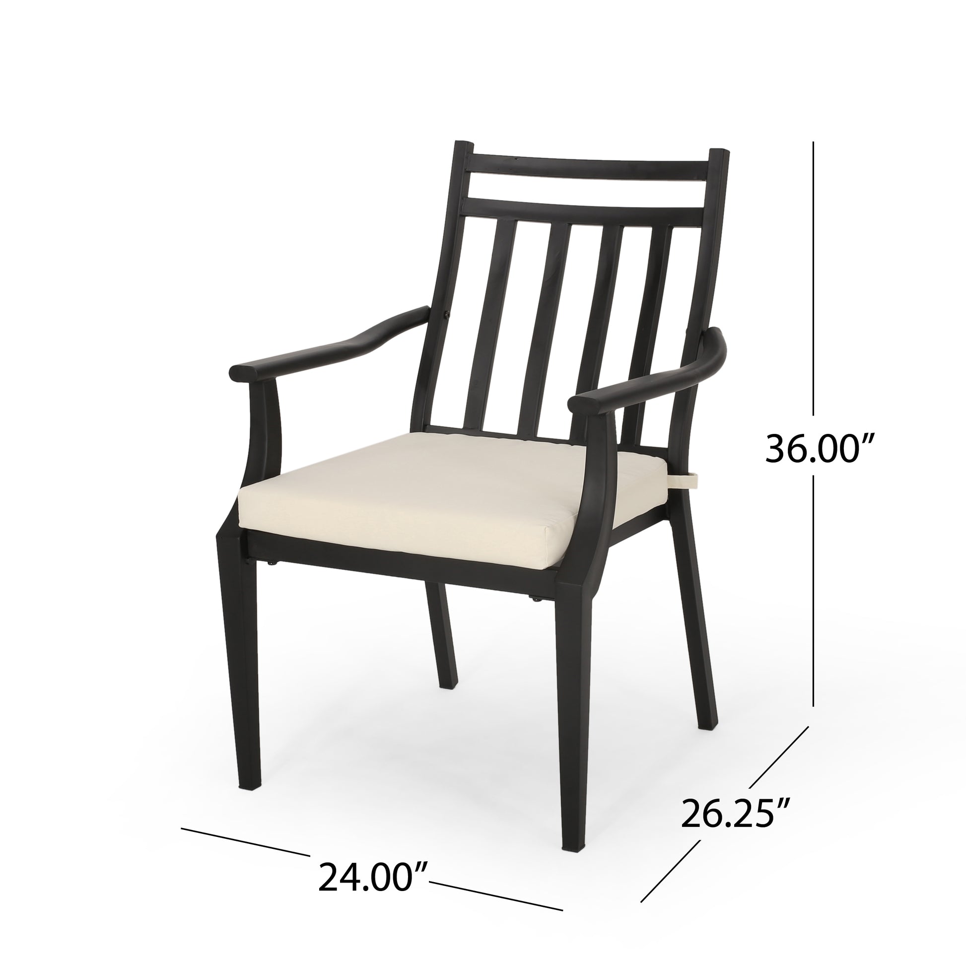 Delmar Dining Chair Black Acacia Wood