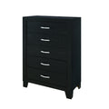 Carlos Black Chest Black Solid Wood Mdf