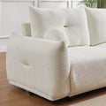 Lamb'S Wool 2 Seater Cushion Sofa 90'' Comfortable Sofa For Living Room Bedroom And Other Casual Spaces Lamb'S Wool Sofa With 2 Cushions And 2 Ball Pillows. Beige Two Sets Beige Foam Fabric 4 Seat