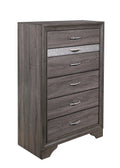 Ryder Sparkle Grey Chest Gray Solid Wood Mdf