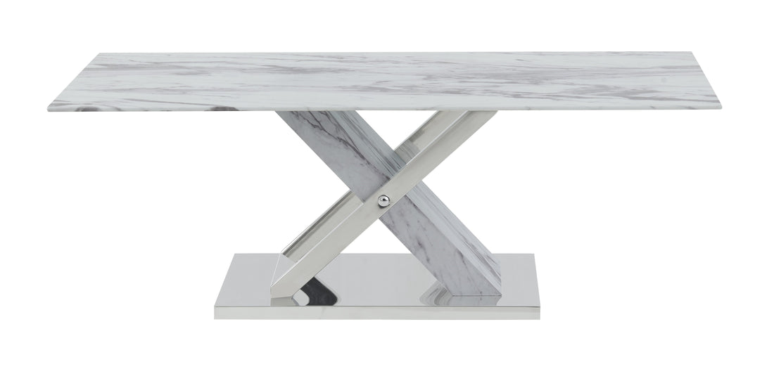 Rubble Coffee Table Marble Solid Wood Mdf