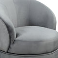 Sophia Swivel Chair Gray Velvet Gray Wood