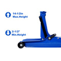 2.5 Ton Low Profile, Heavy Duty Steel Racing Floor Jack With Single Piston Lift Pump, Lifting Range 3.5