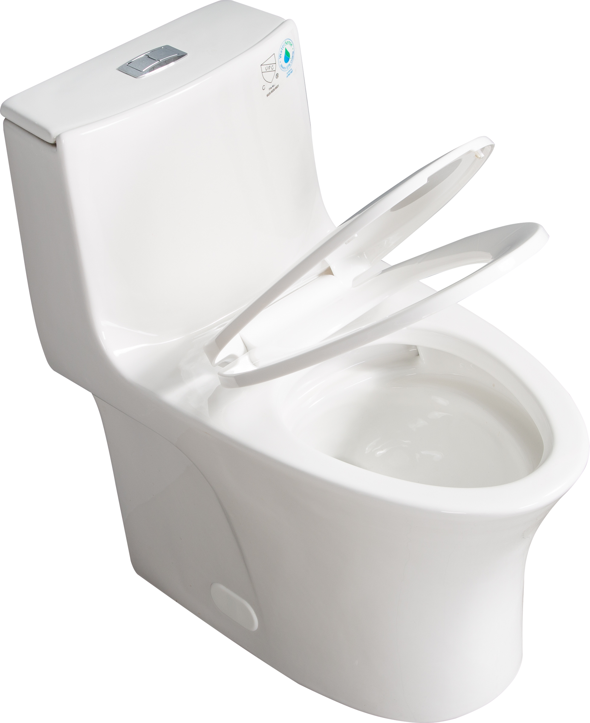 1.1 1.60 Gpf Dual Flush One Piece Toilet, Water Saving Elongated Comfort Height Floor Mounted, Soft Closing Seat, 1000 Gram Map Flushing Score Toilet, Glossy White 23T02 Gw White Ceramic