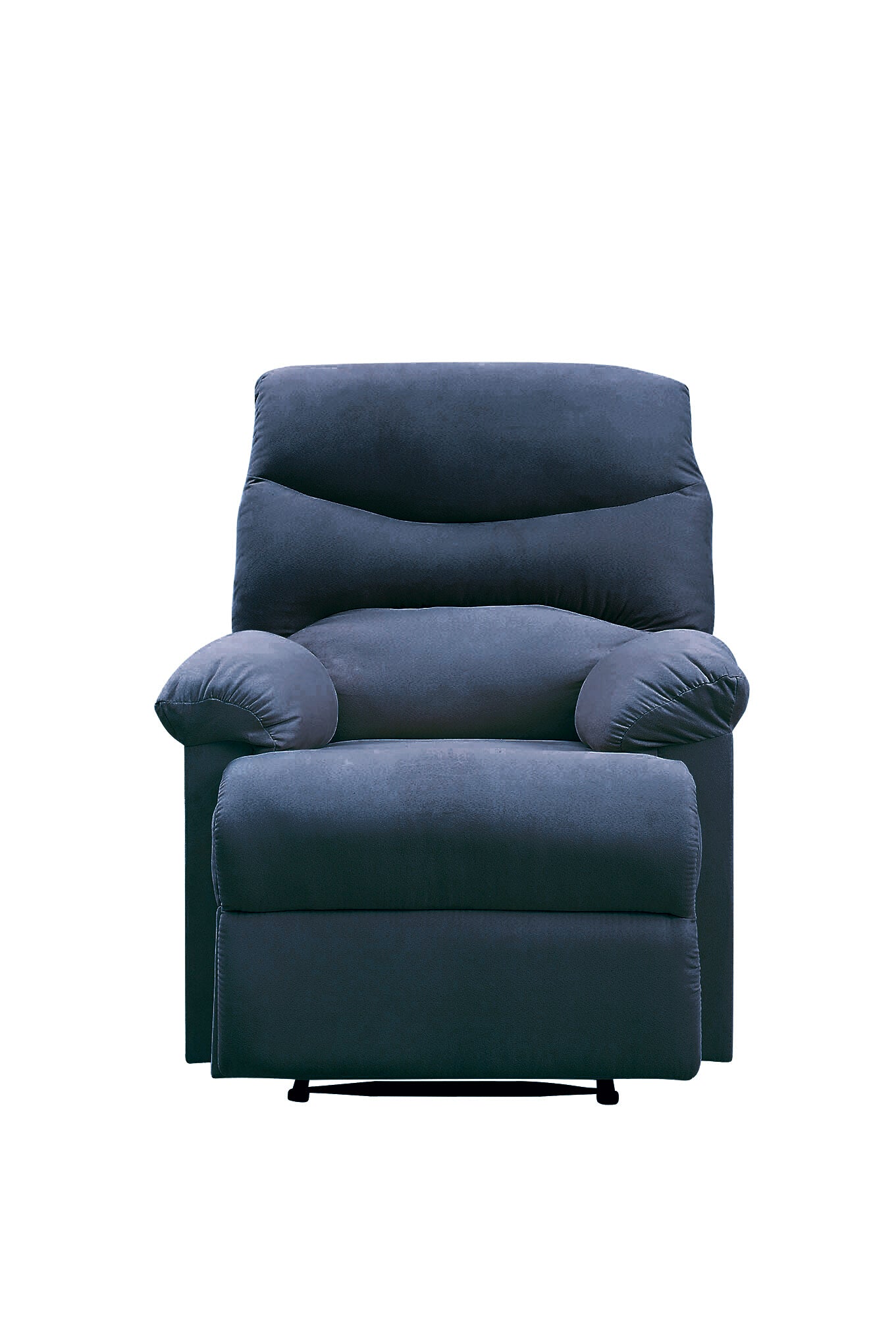 Blue Recliner With Pillow Top Arm Blue Manual Handle Metal Primary Living Space Tight Back Handle Pillow Top Arms Fabric Metal