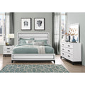 Mirage White King Bed White Rubber Wood