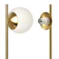 Ethereal Modern Small Brass Metal Table Lamp, Desk Lamp Fixture With White Glass Globe Shade Gold,White Table&Floor Lamps Brass,Glass,Metal